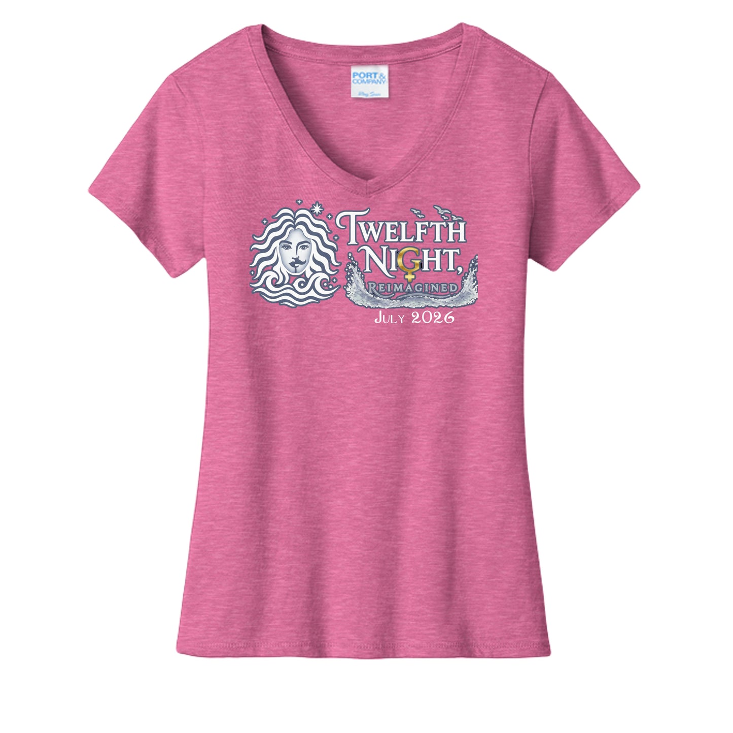 Neon Pink Heather - LPC455V - FRONT